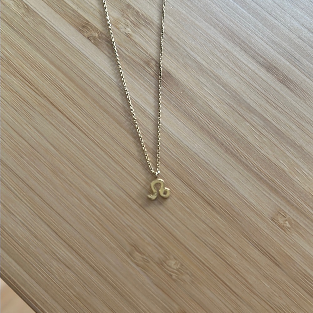 Aurate Gold Plated Leo Zodiac Necklace